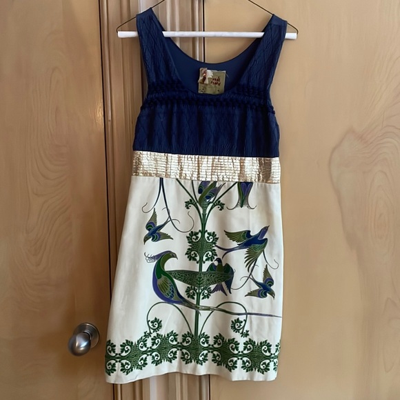 Free People Dresses & Skirts - Gorgeous free people peacock mini! In good shape.